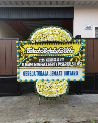 Papan Bunga Duka di Marga Rahayu
